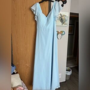 Azazie Light Blue Maxi Dress